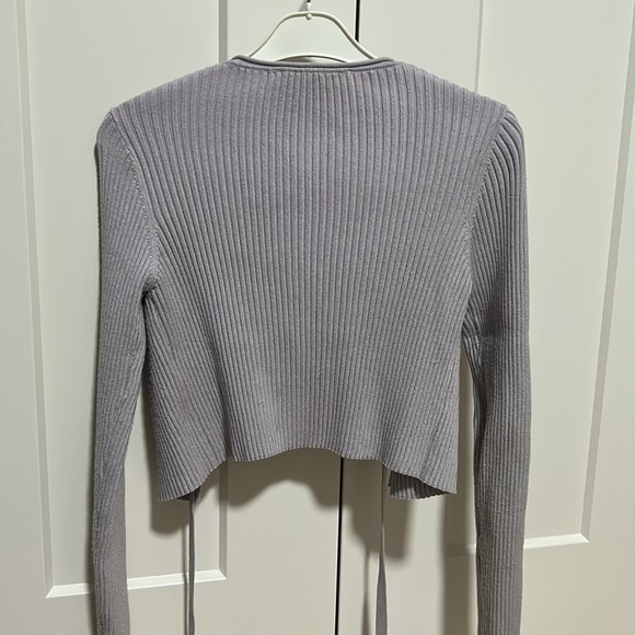 Lilac Tie Cardigan - Picture 2 of 4